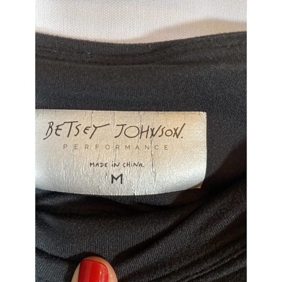 Betsey Johnson Performance Stretch gray black Legging Pants Sz M High Rise Ankle - Picture 4 of 5